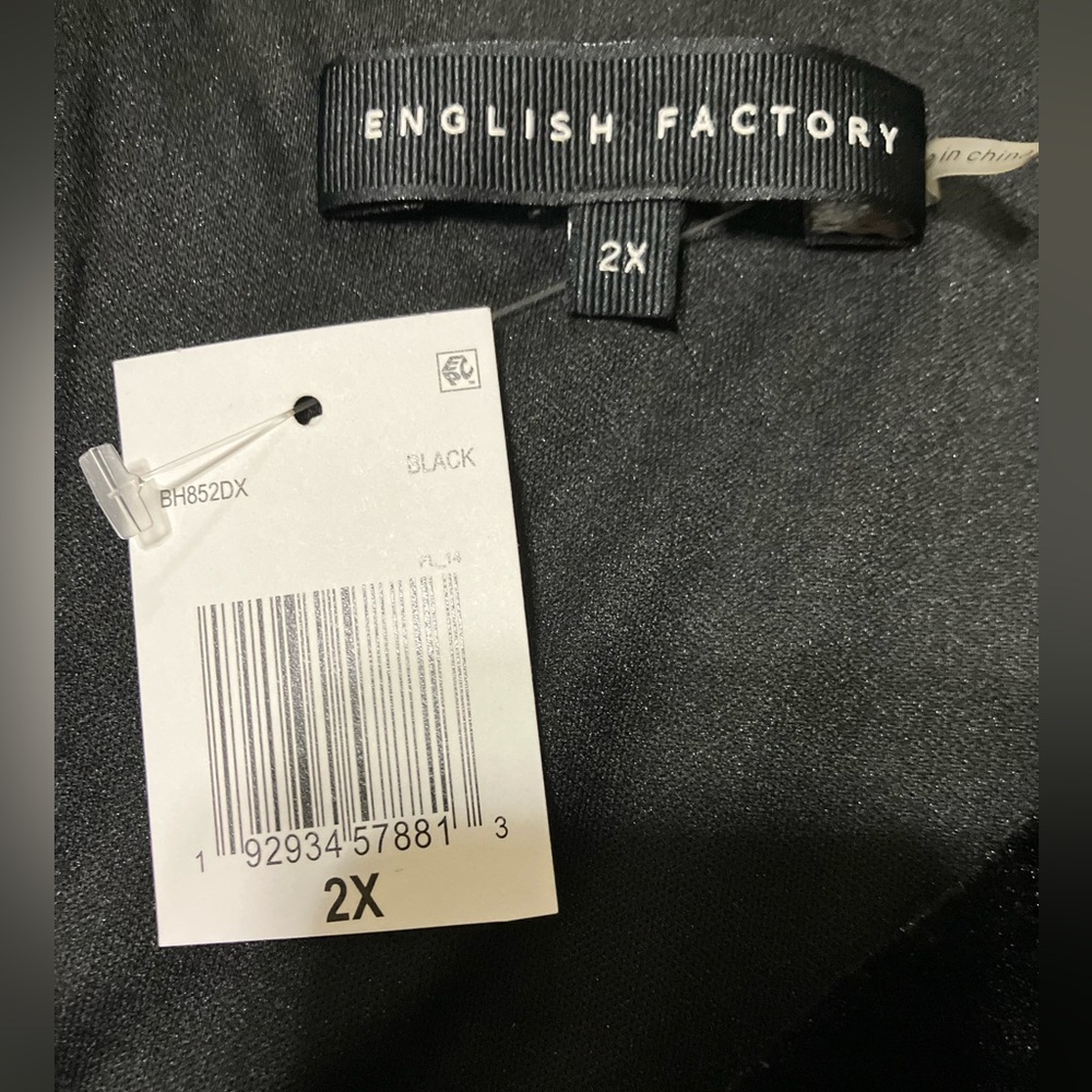 ENGLISH FACTORY
Plus Size Puff Sleeve Velvet Mini Dress - Picture 5 of 9